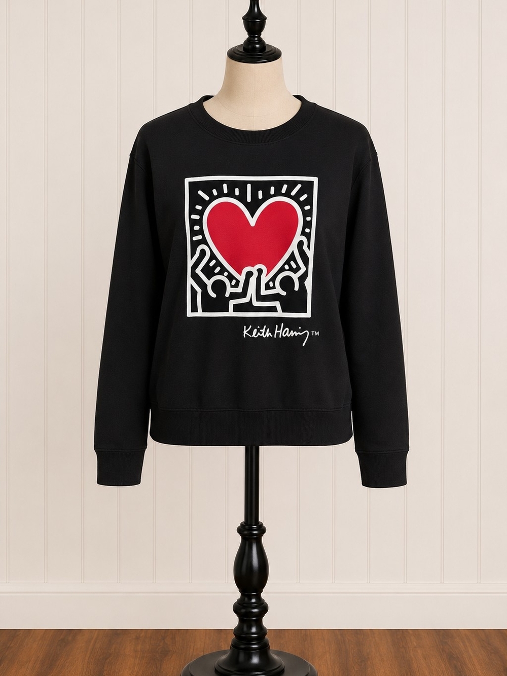 Keith Haring Dancing Heart Graphic Sweatshirt